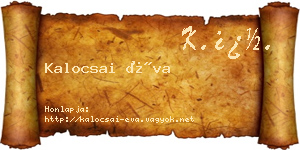 Kalocsai Éva névjegykártya
